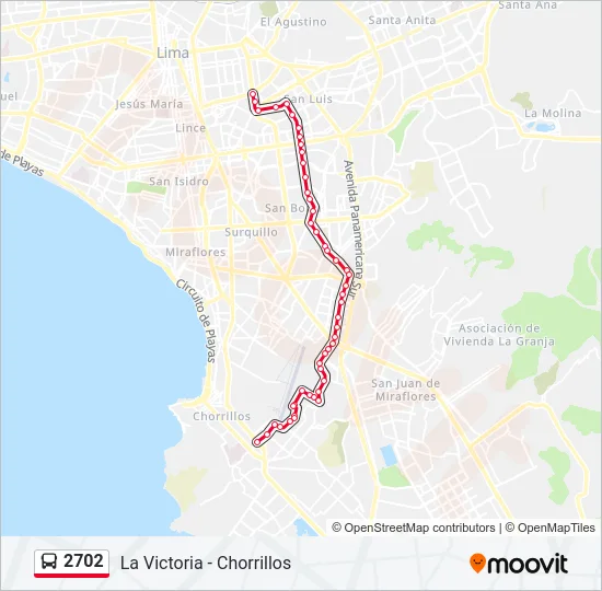 2702 Bus Line Map