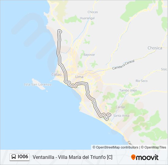 Mapa de IO06 de autobús