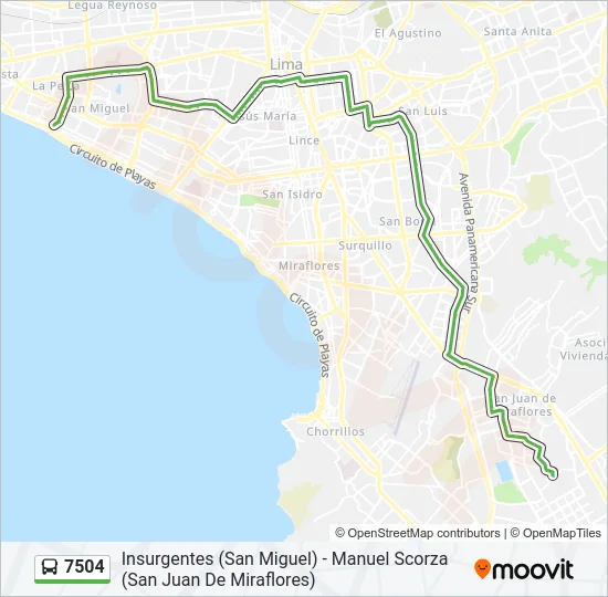 7504 Bus Line Map