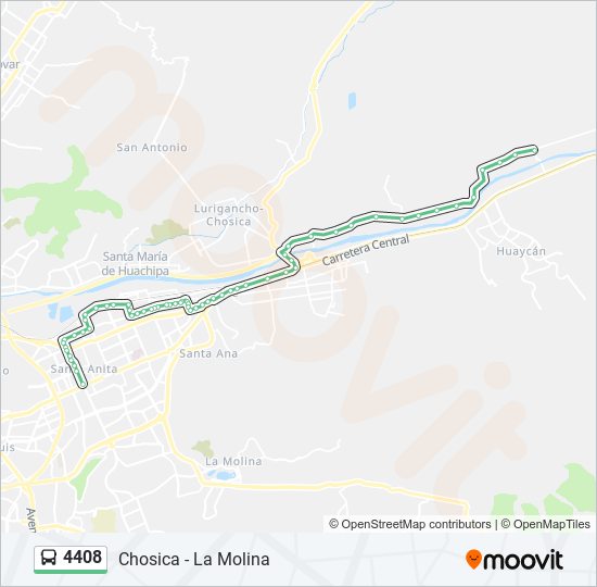 Mapa de 4408 de autobús