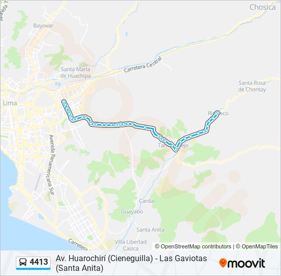 Mapa de 4413 de autobús