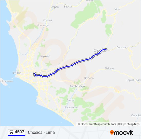 Mapa de 4507 de autobús