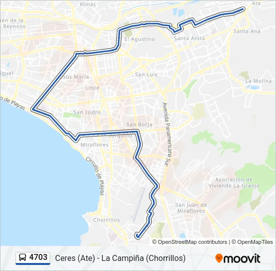 4703 Bus Line Map