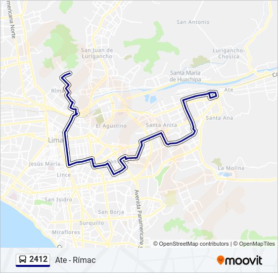 Mapa de 2412 de autobús