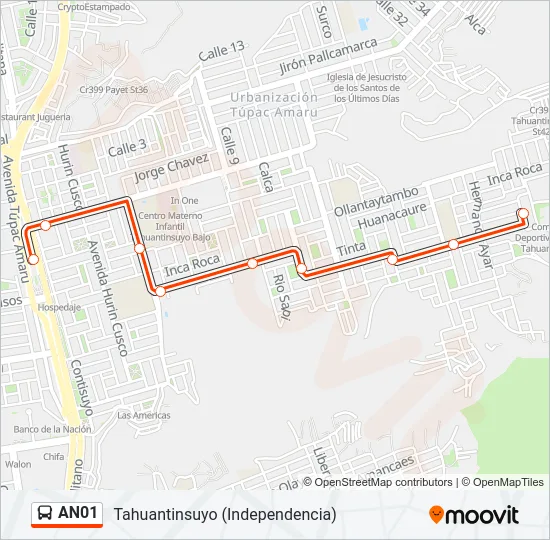 AN01 Bus Line Map