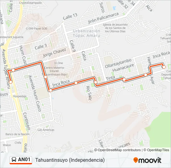 AN01 Bus Line Map