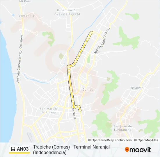 AN03 Bus Line Map