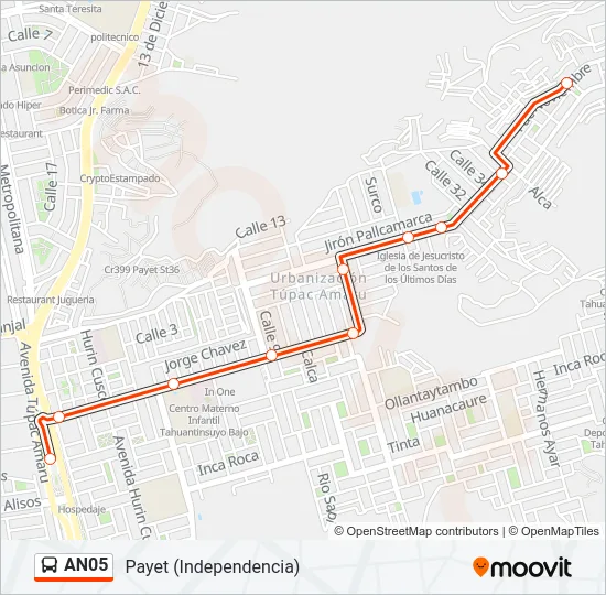 AN05 Bus Line Map