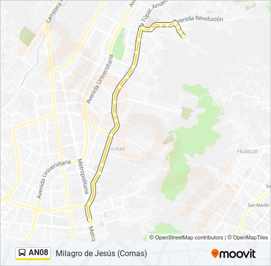 AN08 bus Line Map