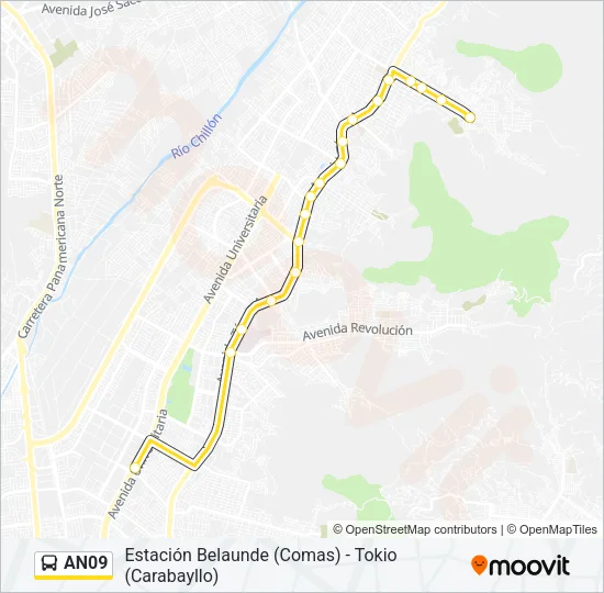 AN09 Bus Line Map