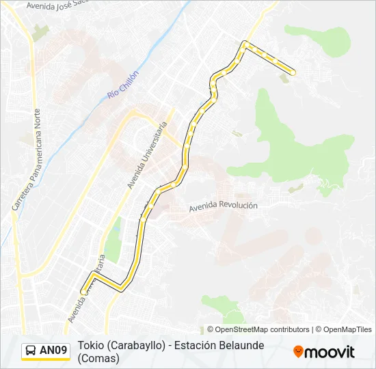 AN09 Bus Line Map
