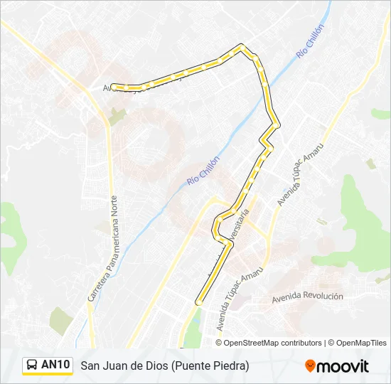 AN10 Bus Line Map