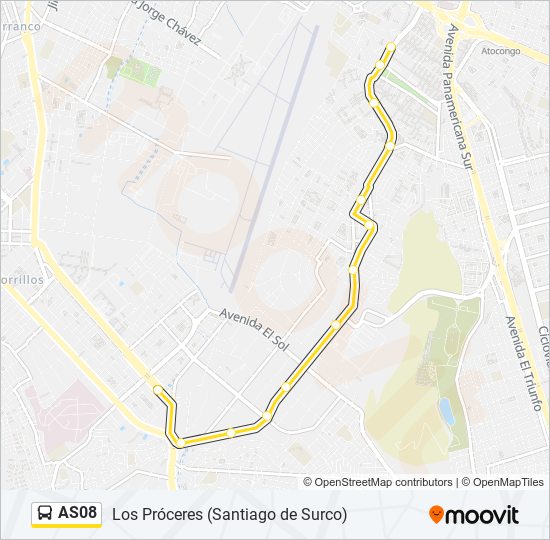 AS08 bus Line Map