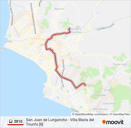 3810 bus Line Map
