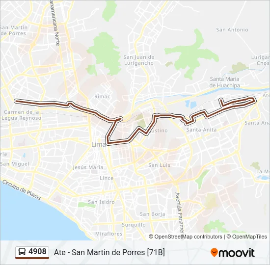 4908 Bus Line Map