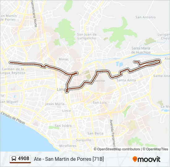 4908 Bus Line Map