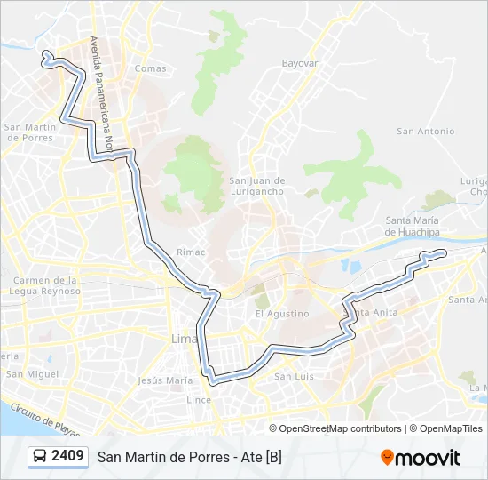 2409 Bus Line Map