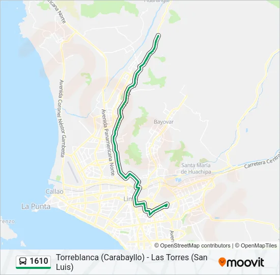 1610 Bus Line Map