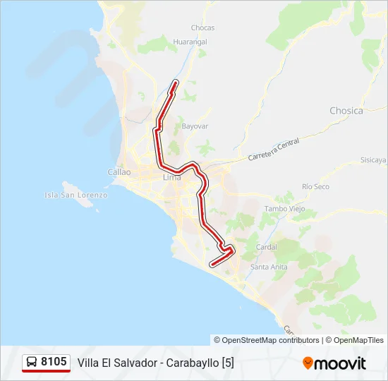 8105 Bus Line Map