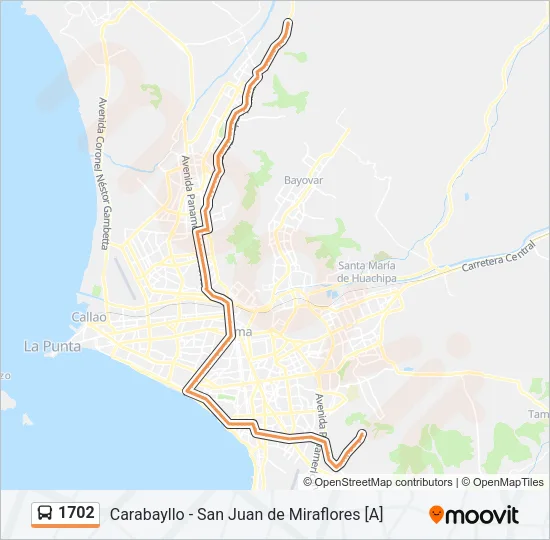 1702 Bus Line Map