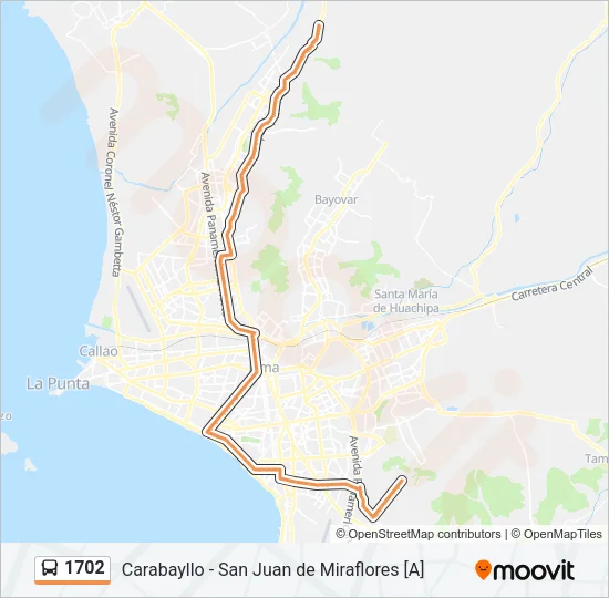 1702 Bus Line Map