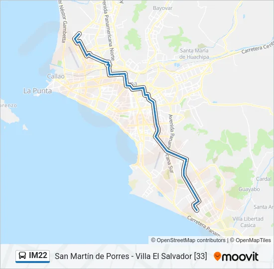 IM22 Bus Line Map