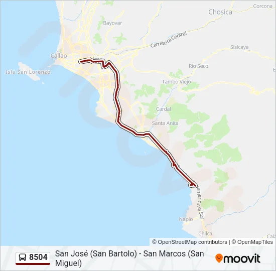 8504 Bus Line Map