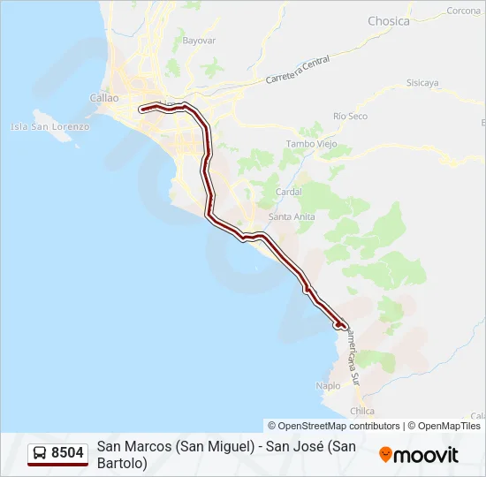 8504 Bus Line Map