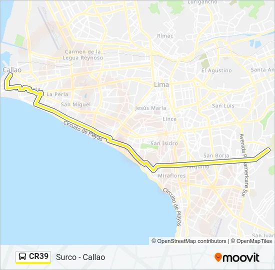 CR39 Bus Line Map