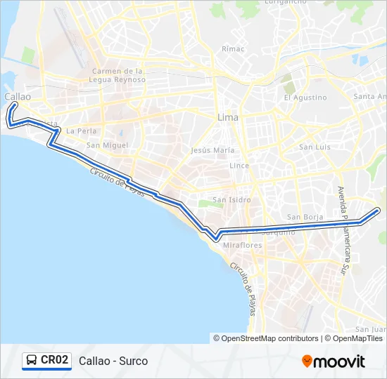 CR02 Bus Line Map
