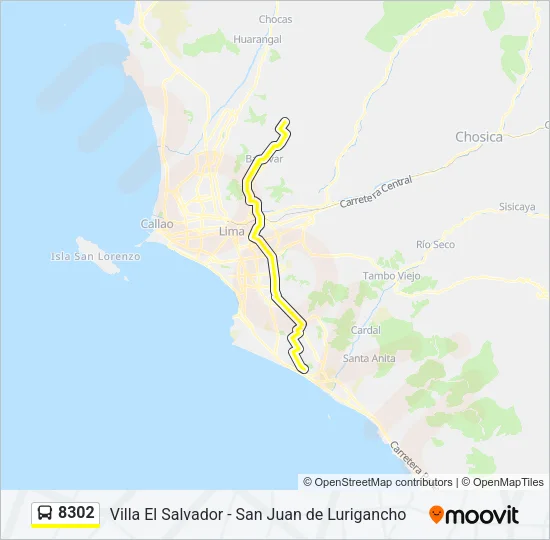 8302 Bus Line Map