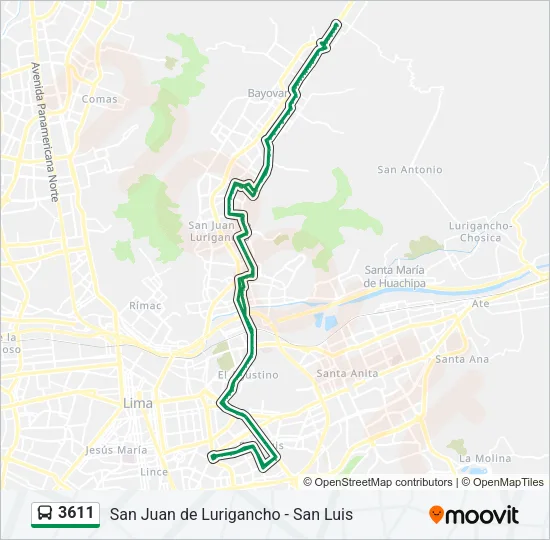 3611 Bus Line Map