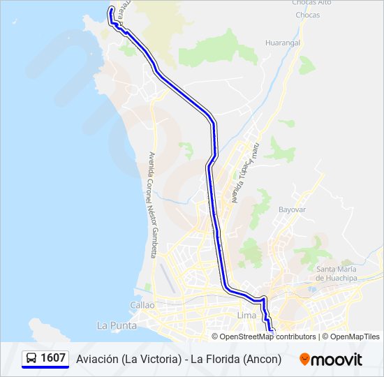 1607 bus Line Map