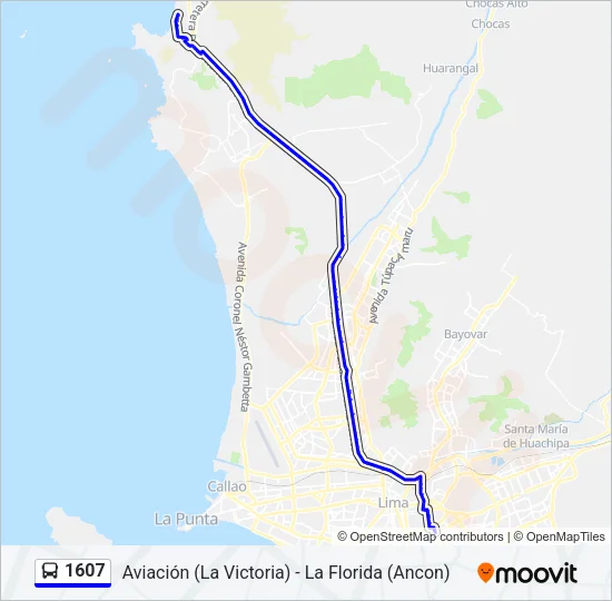 1607 Bus Line Map
