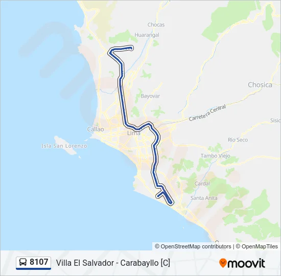 8107 Bus Line Map