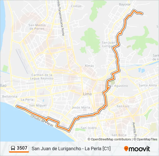 3507 Bus Line Map