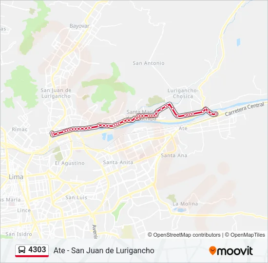 4303 Bus Line Map