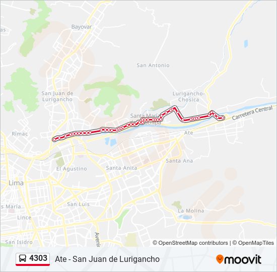 4303 bus Line Map