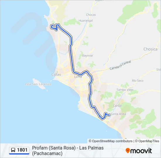 1801 Bus Line Map
