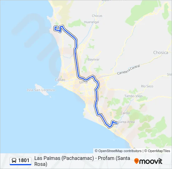 1801 Bus Line Map