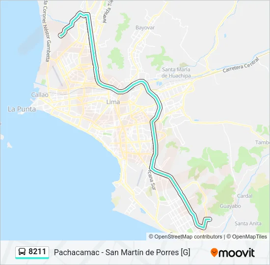 8211 Bus Line Map