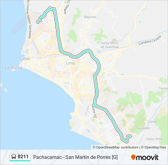 8211 bus Line Map