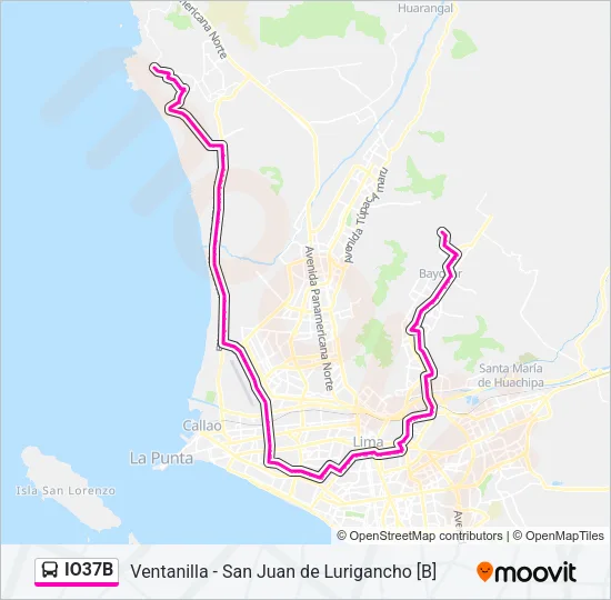 IO37B Bus Line Map