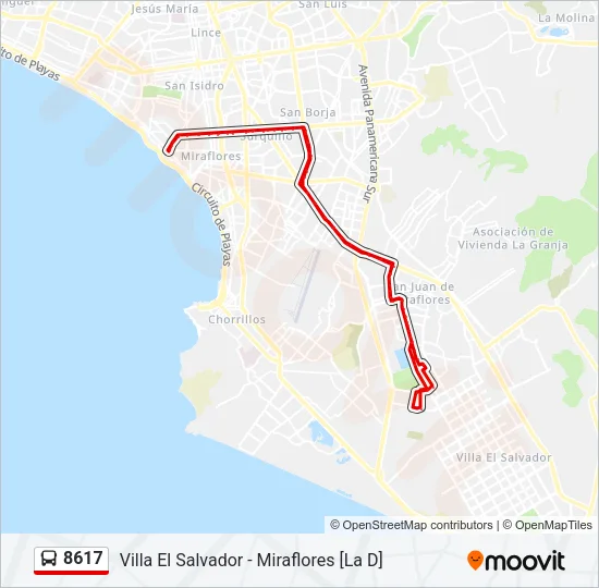 8617 Bus Line Map