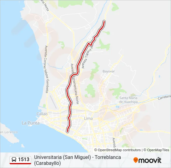1513 Bus Line Map