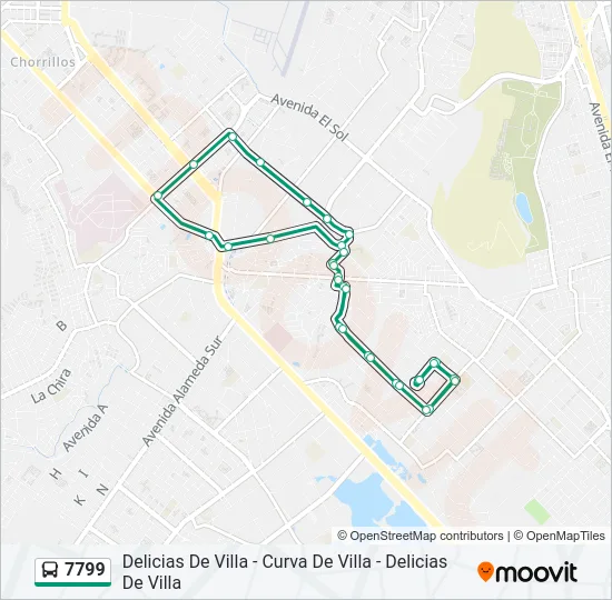 7799 Bus Line Map