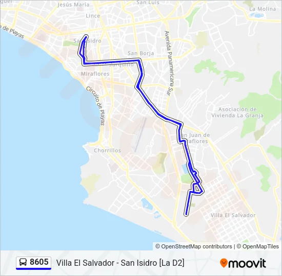 8605 Bus Line Map