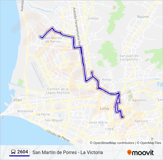 2604 Bus Line Map