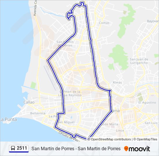 2511 bus Line Map