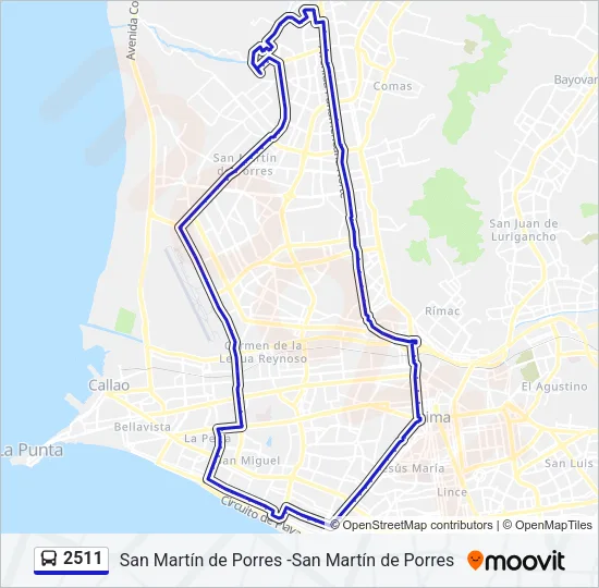 2511 Bus Line Map